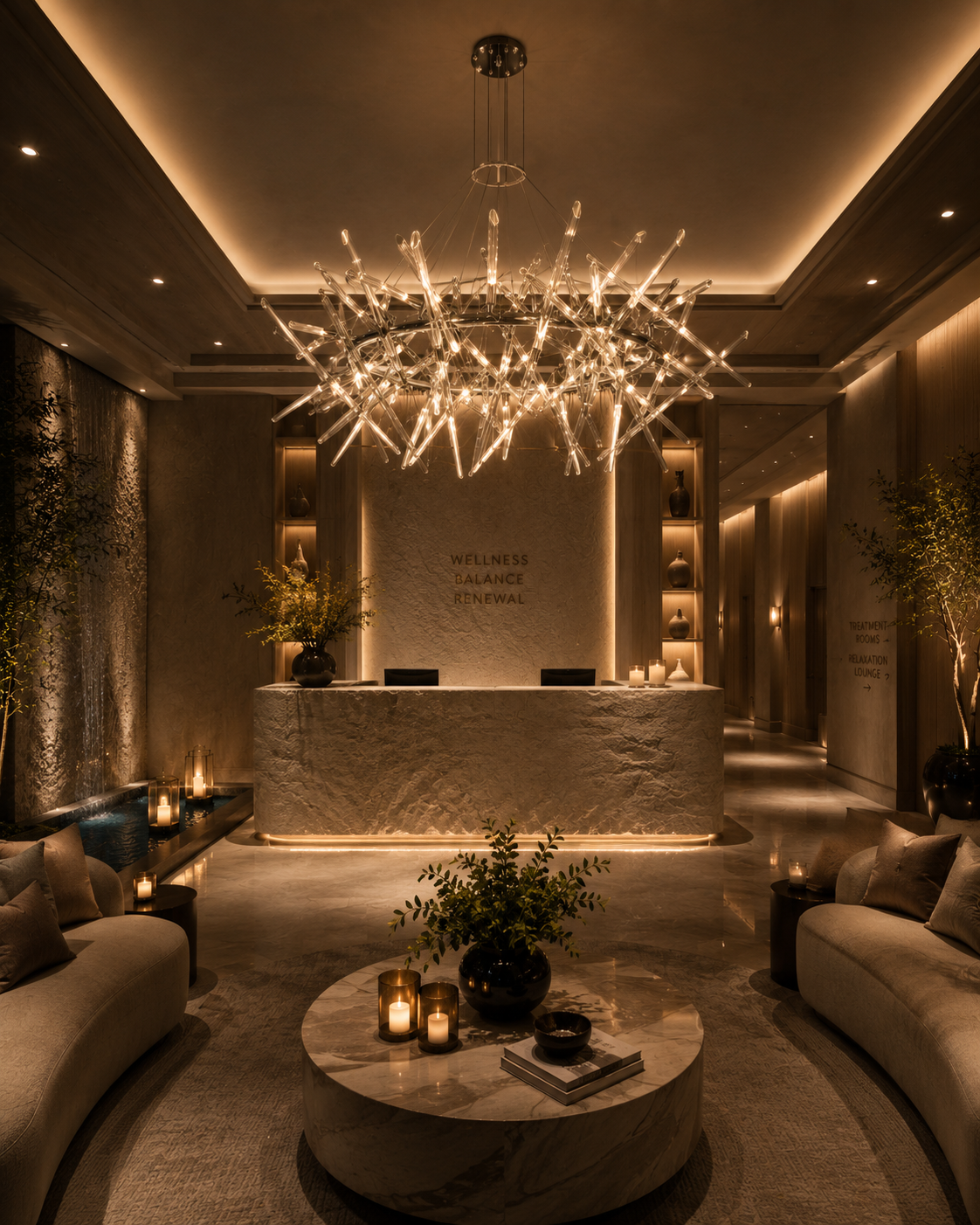 Icicle Crown Chandelier – Glass Statement Piece