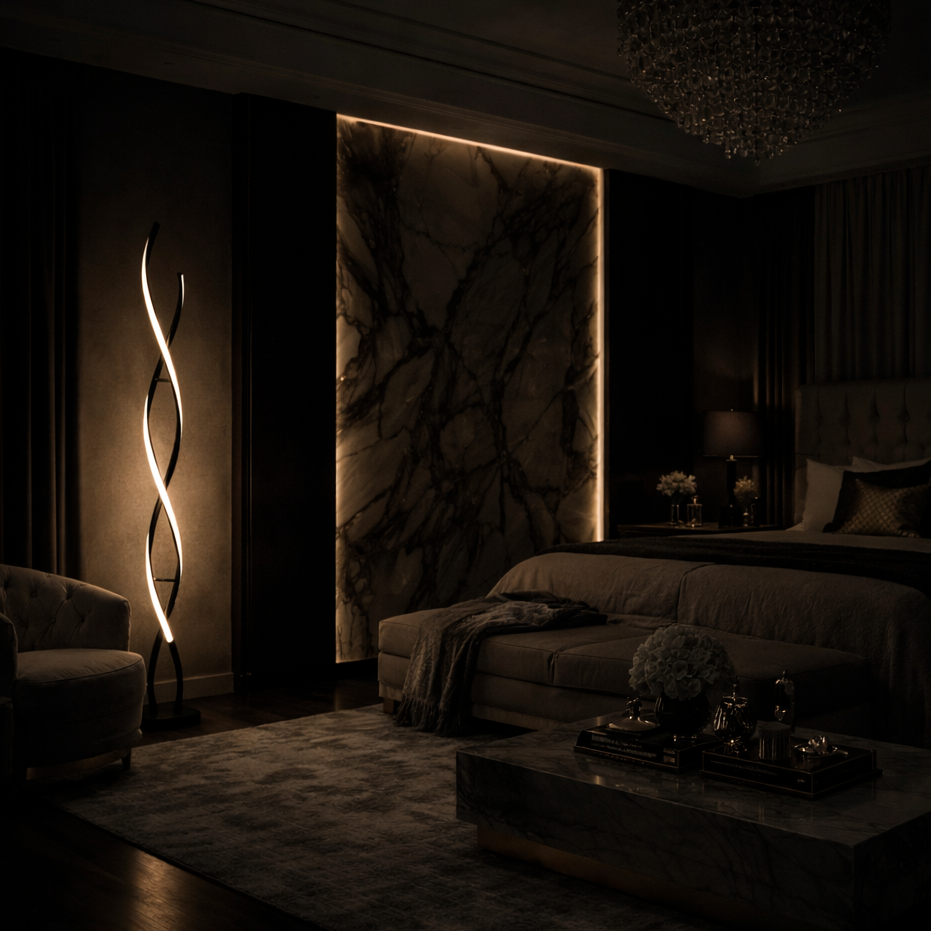 Modern Ambient Floor Lamp — Sculptural Statement Lighting