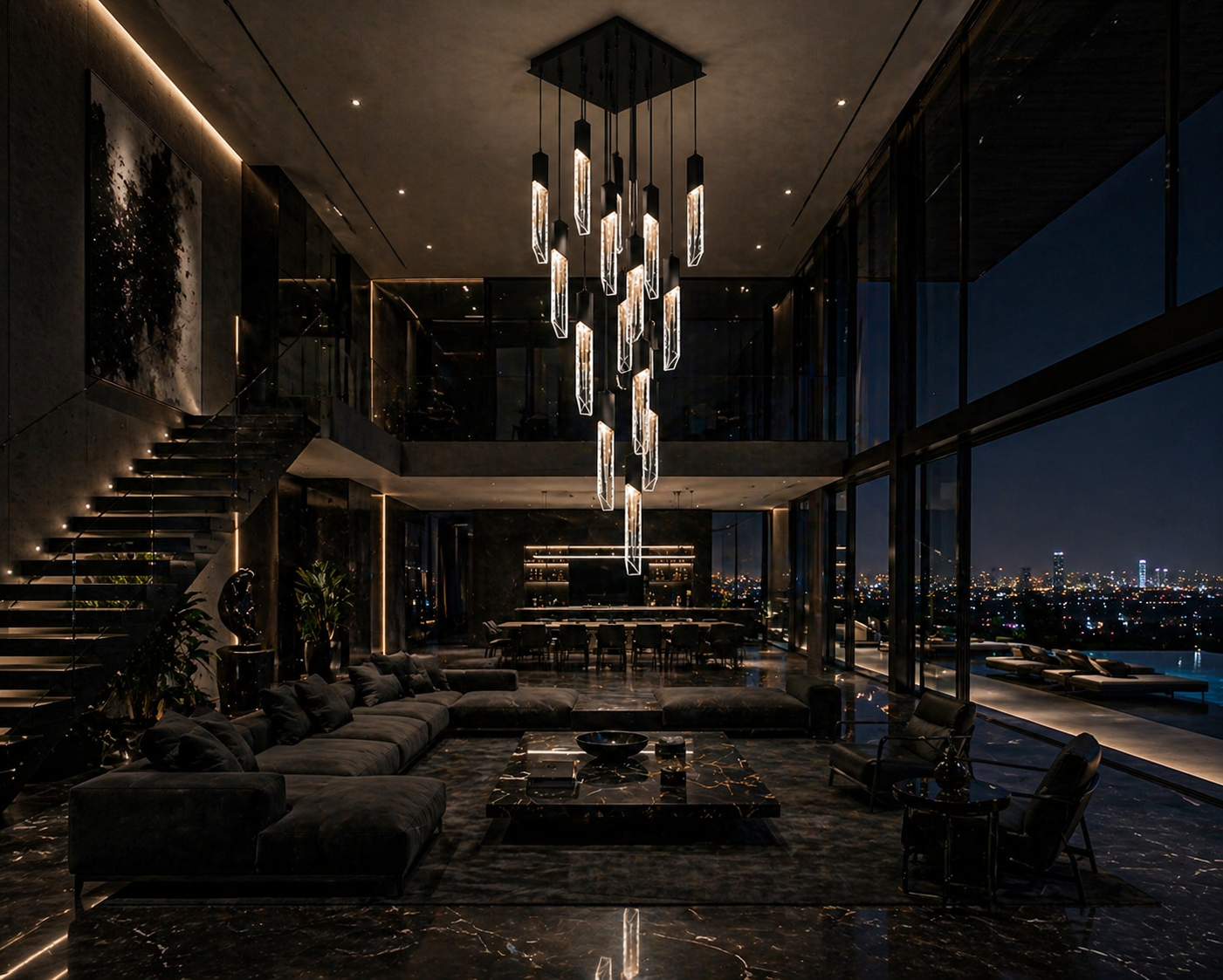 Petra Cascade Chandelier — Signature Series