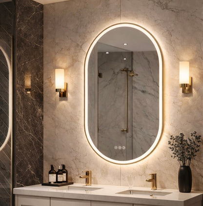 Oval LED Mirror – Ambient Sculpted Vanity