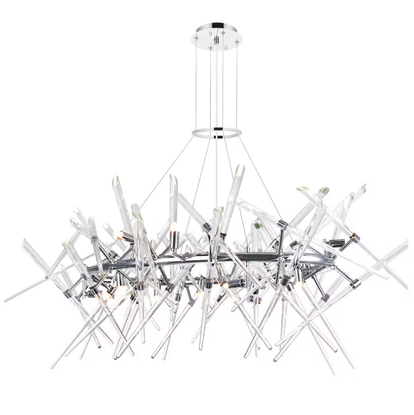 Icicle Crown Chandelier – Glass Statement Piece